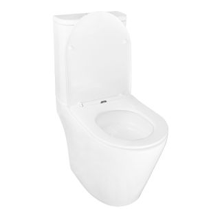 Унитаз-компакт Azario Berton AZ-6093 безободковый смыв торнадо с быстросъемным сиденьем микролифт